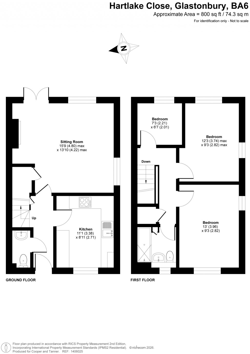 Floorplans For Hartlake Close, Glastonbury, Somerset