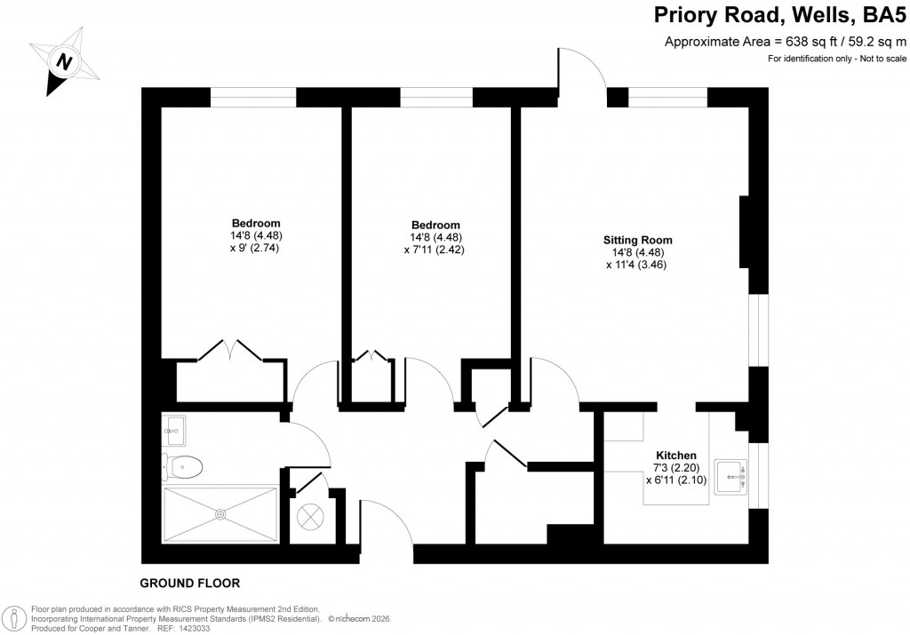 Floorplans For Priory Road, Wells, Somerset