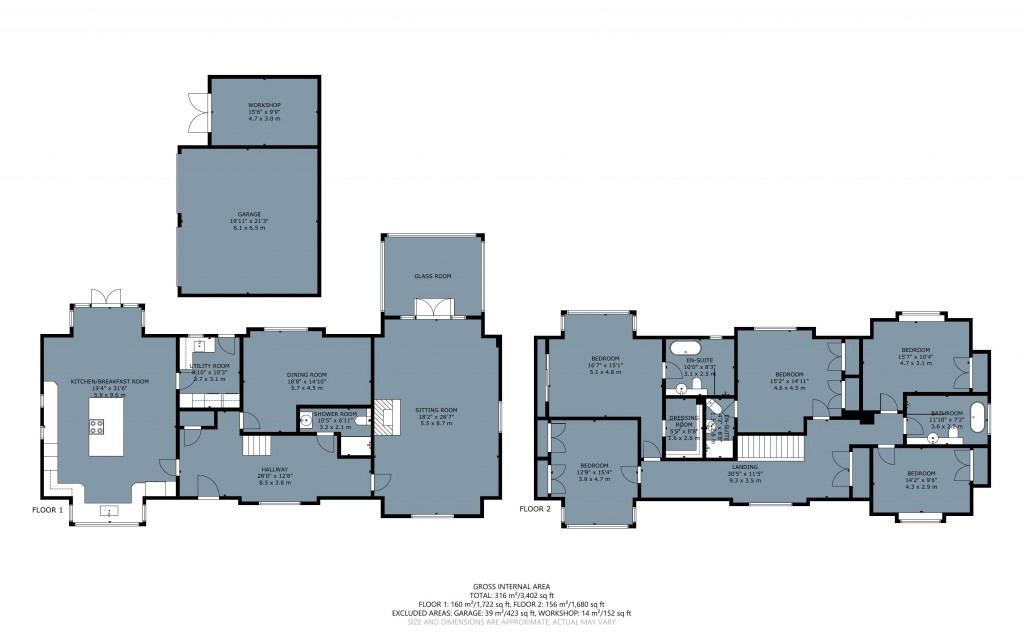 Floorplans For Cross in Hand, Heathfield, East Sussex