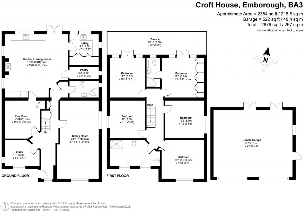 Floorplans For Broadway, Emborough, Radstock, Somerset