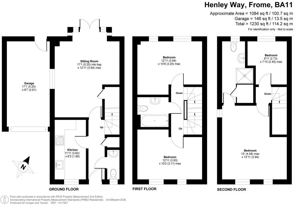 Floorplans For Henley Way, Frome, Somerset