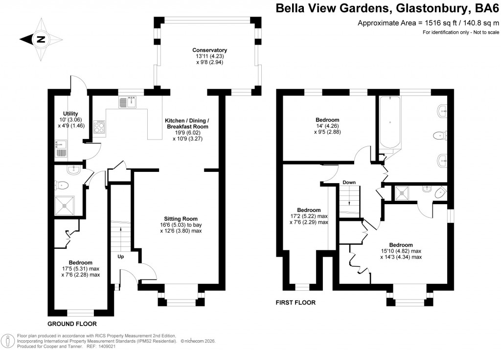 Floorplans For Bella View Gardens, Glastonbury, Somerset