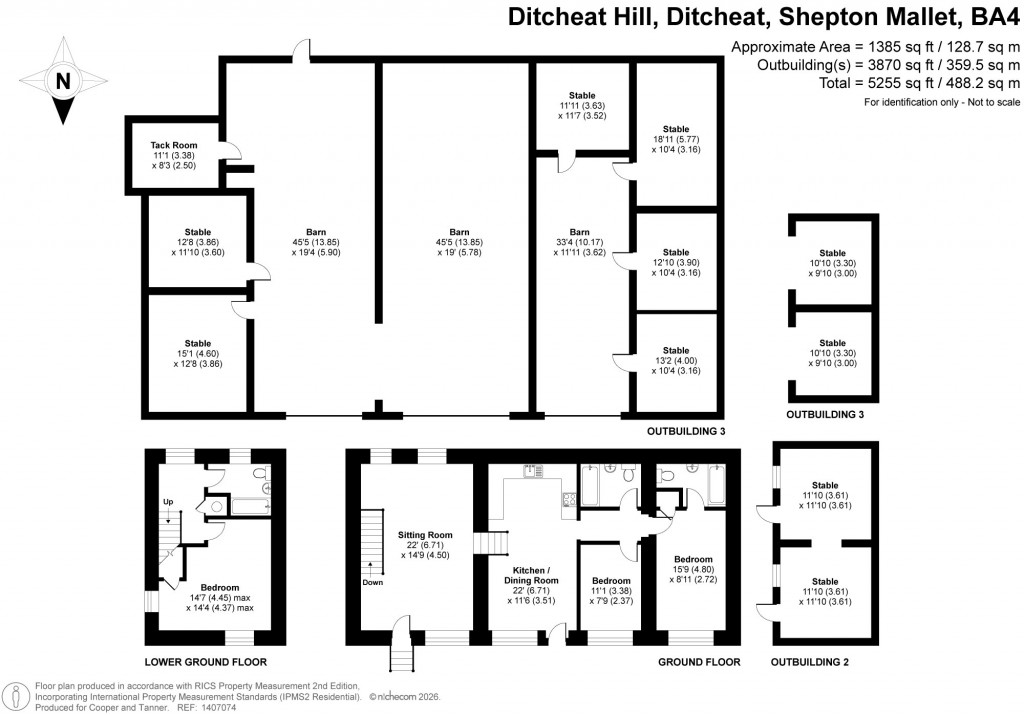 Floorplans For 7 acres, Ditcheat, Shepton Mallet, Somerset