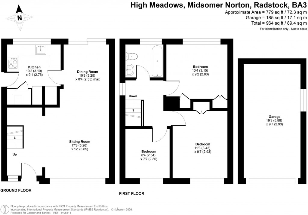 Floorplans For High Meadows, Midsomer Norton, Radstock, Somerset