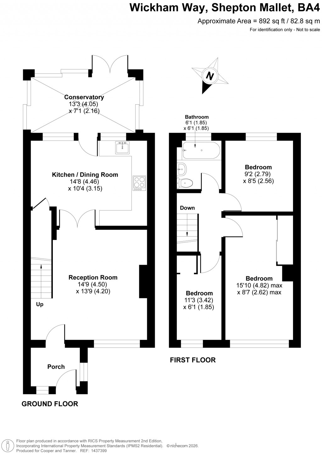 Floorplans For Wickham Way, Shepton Mallet, Somerset