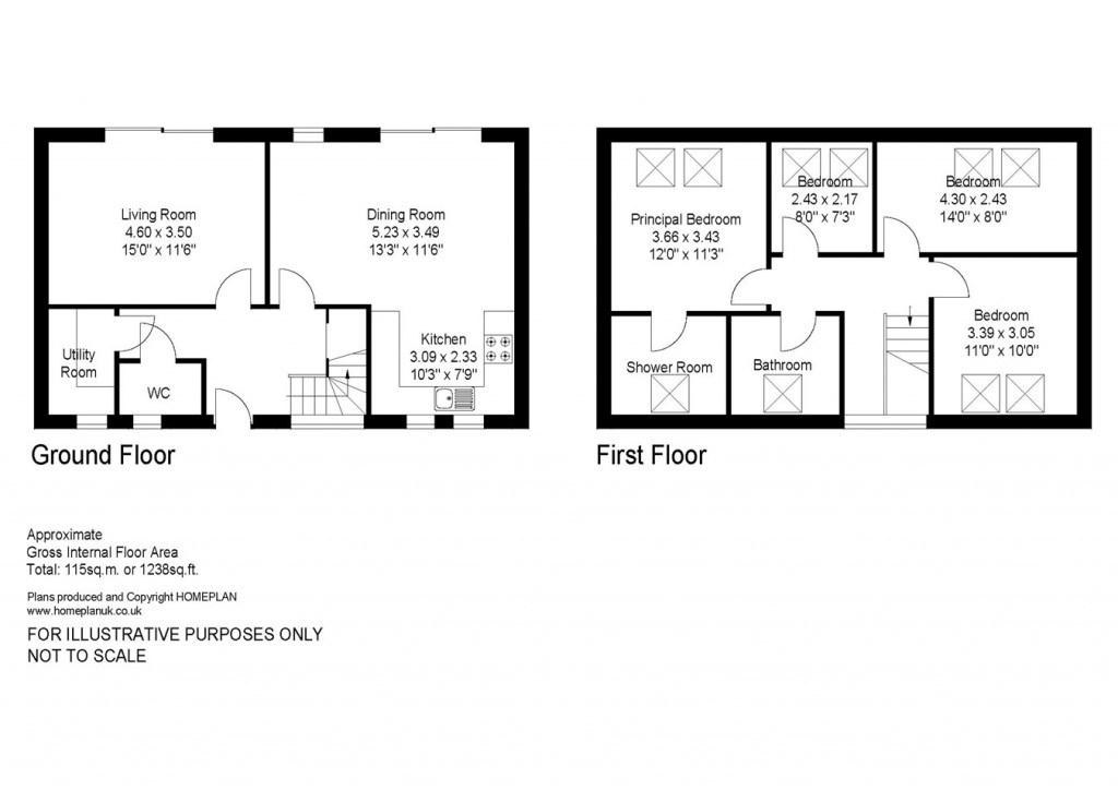 Floorplans For White Horse Lane, Milford on Sea, Lymington, SO41