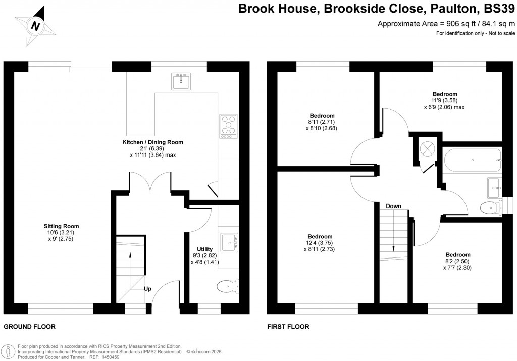 Floorplans For Brookside Close, Paulton, Bristol