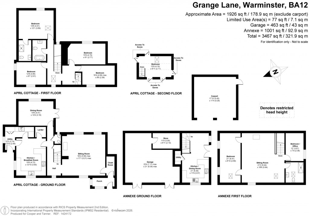 Floorplans For Grange Lane, Warminster, Wiltshire