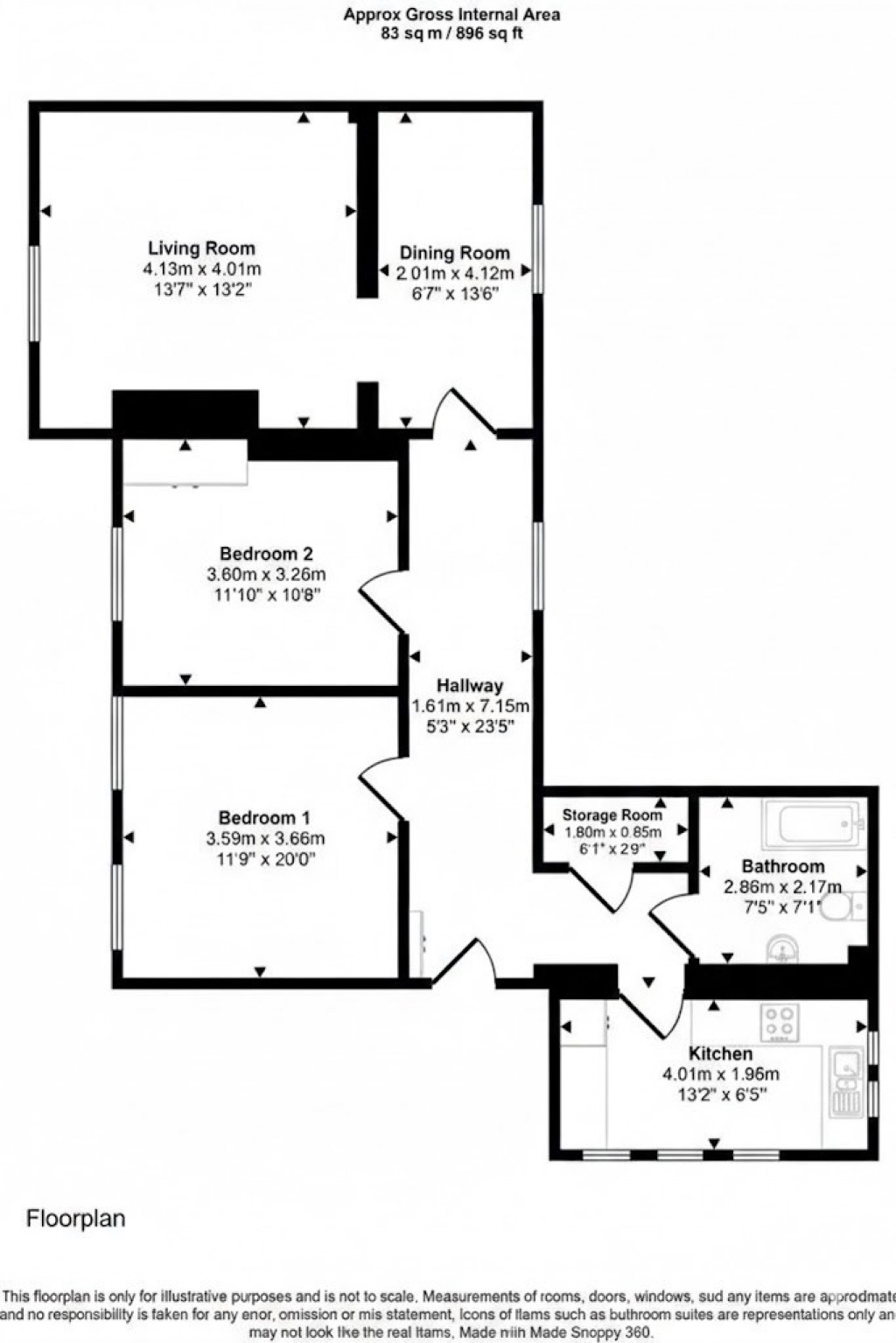 Floorplans For Bartons Road, Fordingbridge, SP6