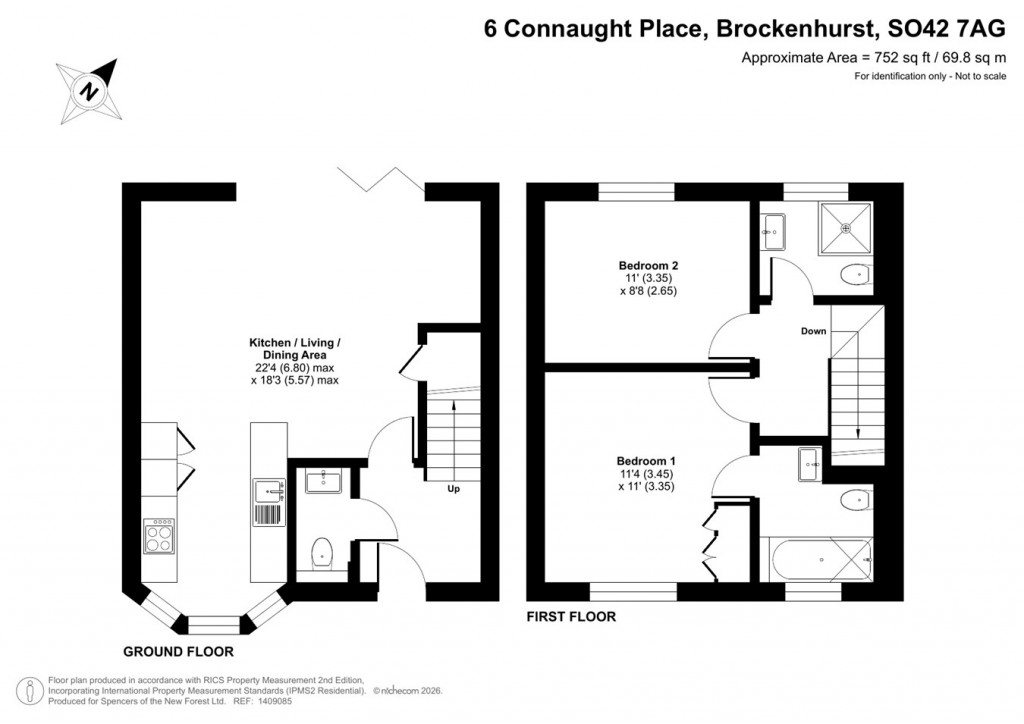 Floorplans For Connaught Place, Brockenhurst, SO42