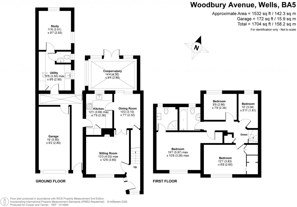 Floorplans For Woodbury Avenue, Wells, Somerset