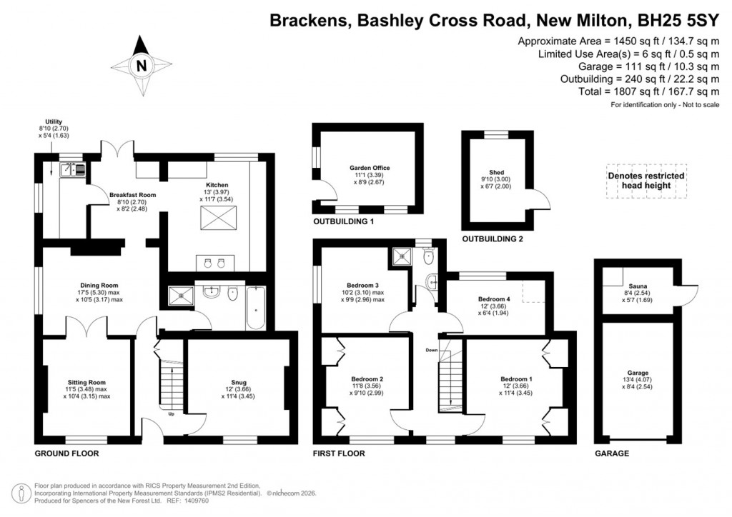 Floorplans For Bashley Cross Road, New Milton, BH25