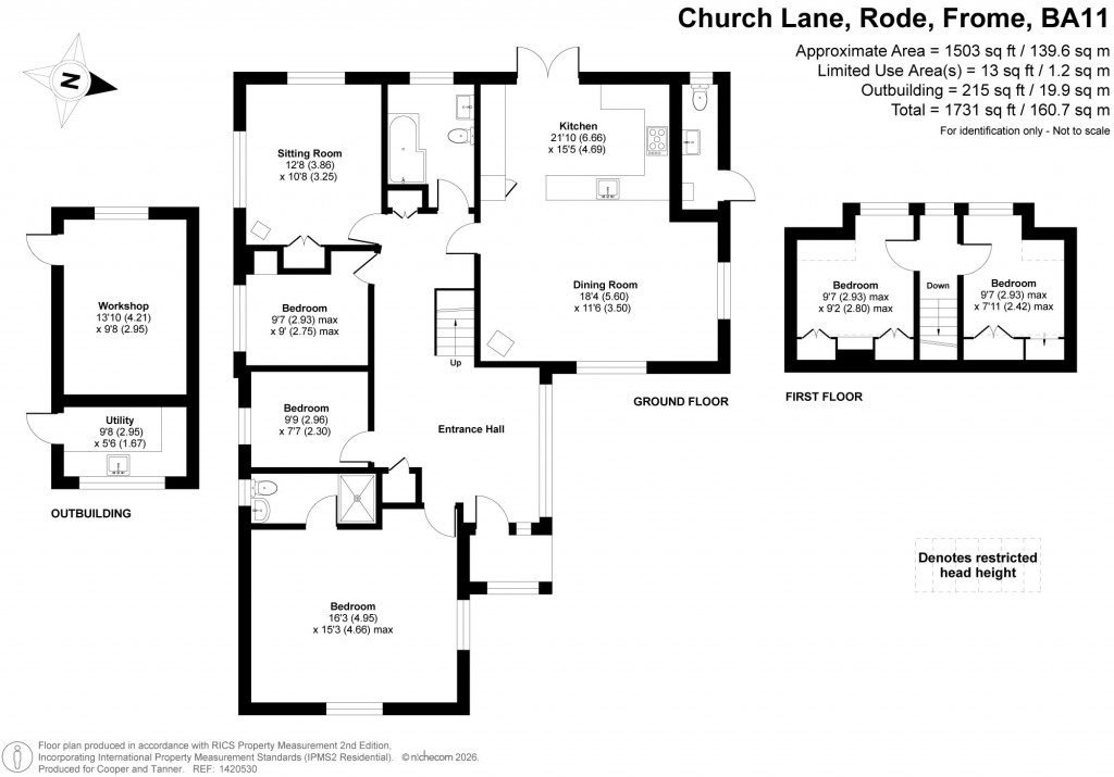 Floorplans For Rode, Frome, Somerset