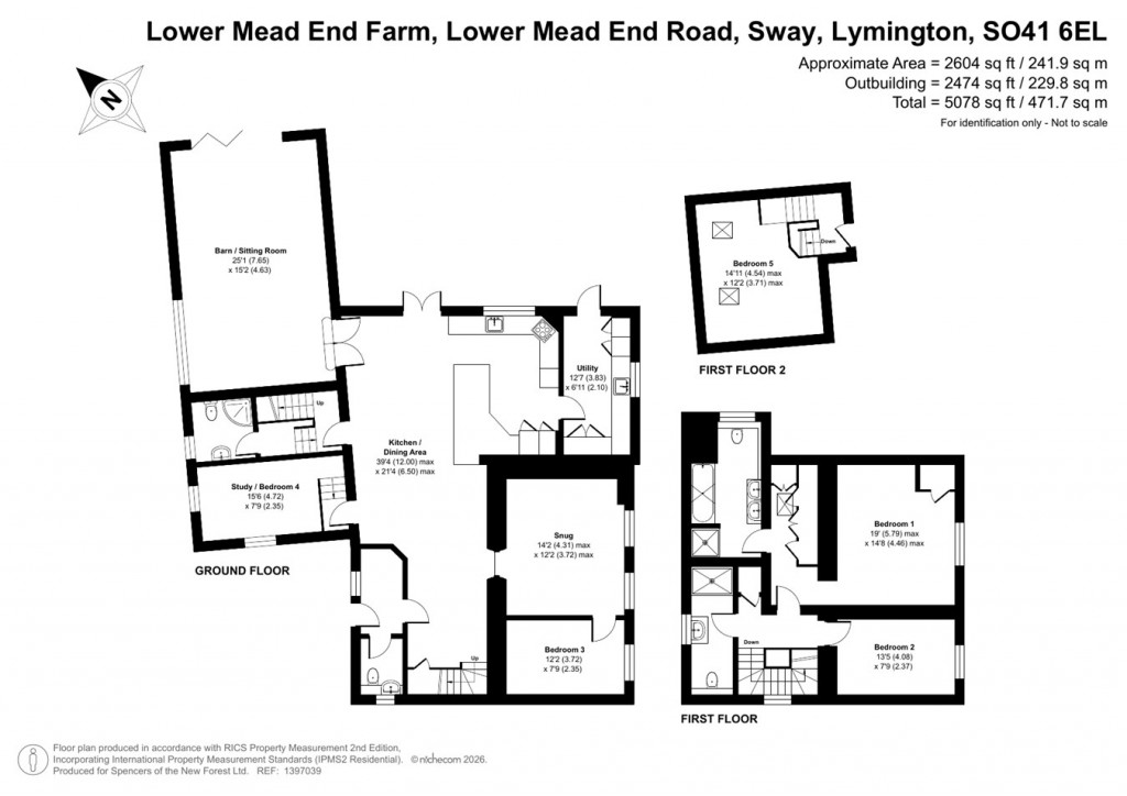Floorplans For Lower Mead End Road, Sway, Lymington, SO41