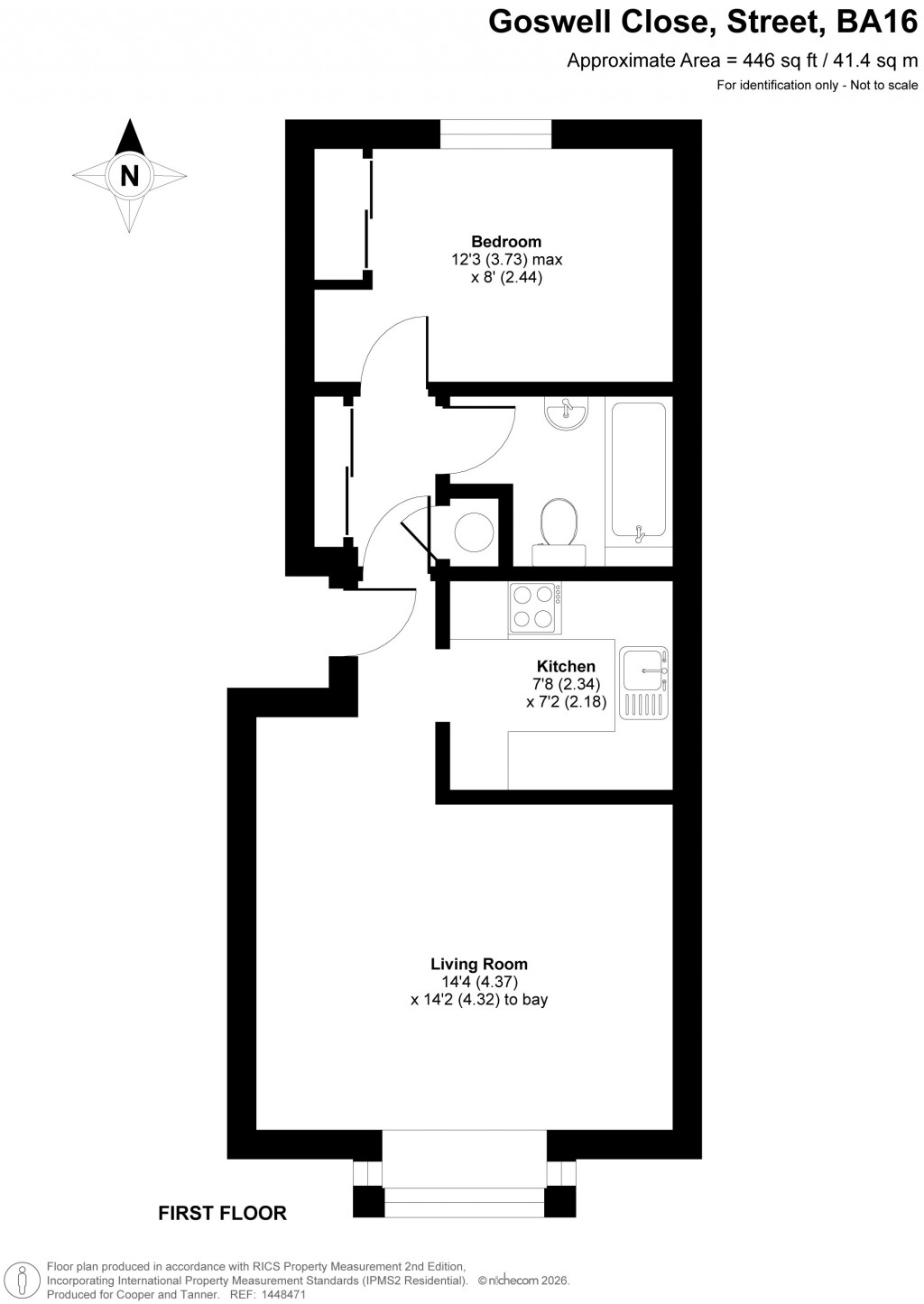 Floorplans For Goswell Close, Street, Somerset