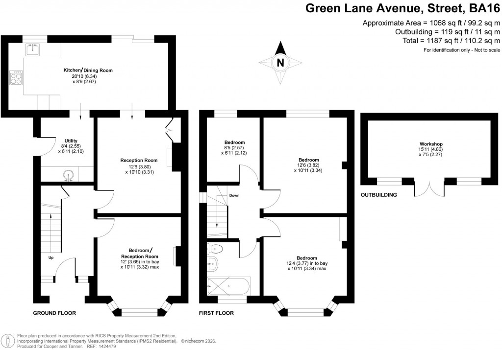 Floorplans For Green Lane Avenue, Street, Somerset