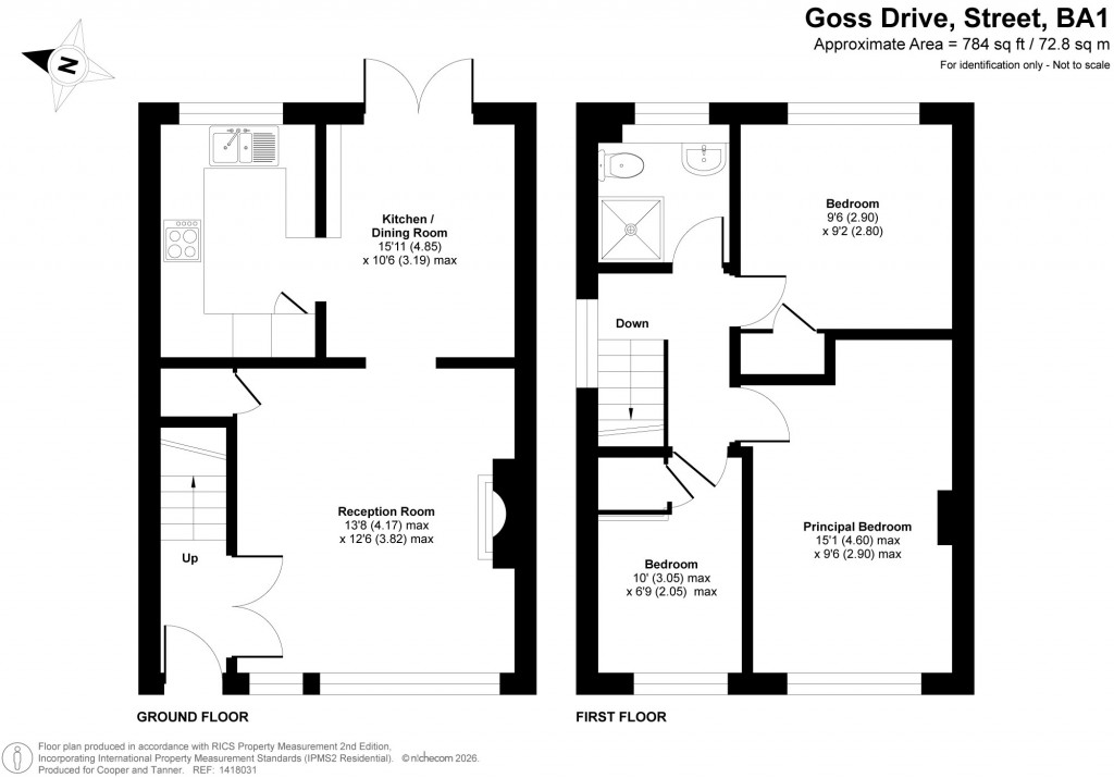 Floorplans For Goss Drive, Street, Somerset
