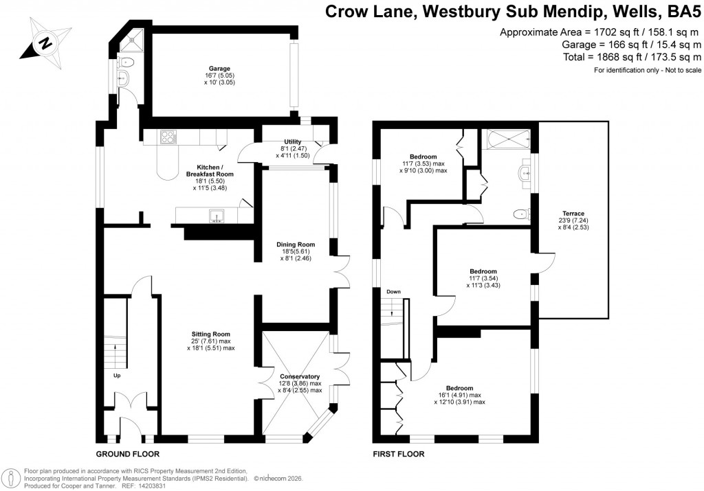 Floorplans For Westbury Sub Mendip, Nr Wells, Somerset