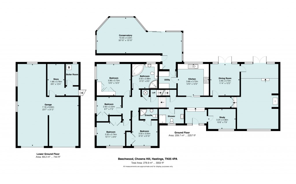 Floorplans For Chowns Hill, Hastings, East Sussex