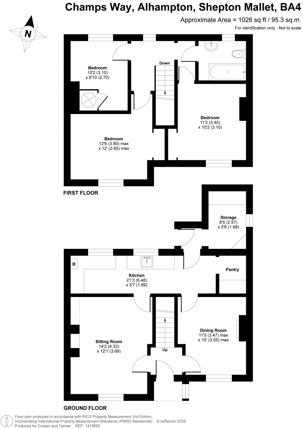 Floorplans For Alhampton, Somerset