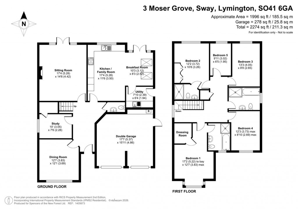Floorplans For Moser Grove, Sway, Lymington, SO41