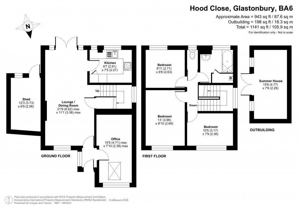 Floorplans For Hood Close, Glastonbury, Somerset