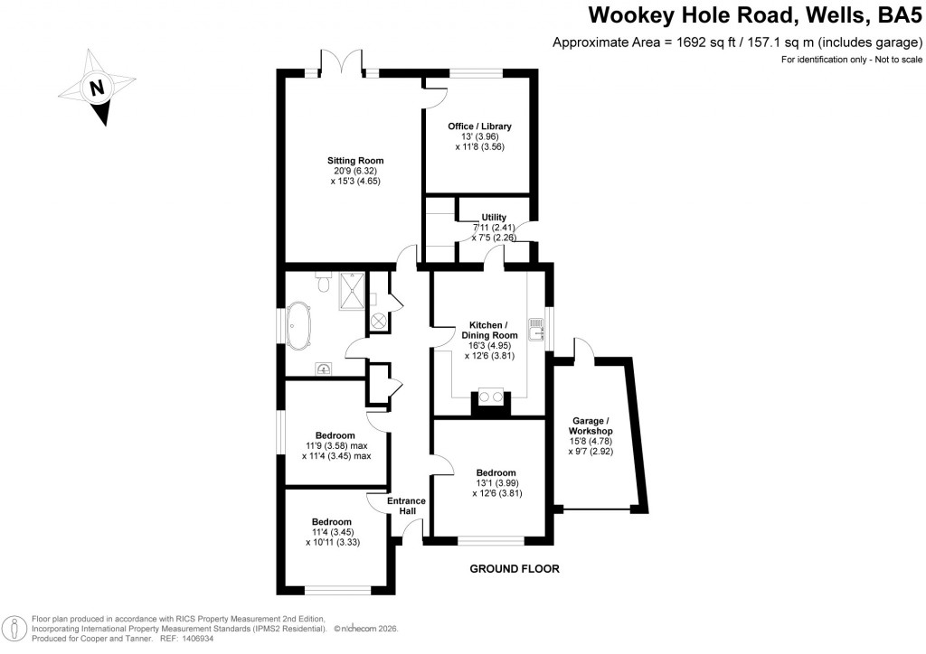 Floorplans For Wookey Hole Road, Wells, Somerset
