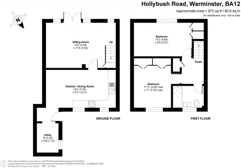 Floorplans For Hollybush Road, Warminster, Wiltshire
