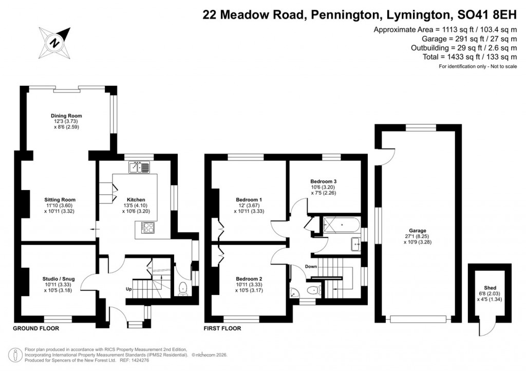 Floorplans For Meadow Road, Pennington, Lymington, SO41