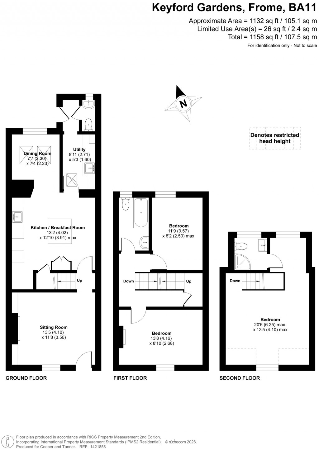 Floorplans For Keyford Gardens, Frome, Somerset