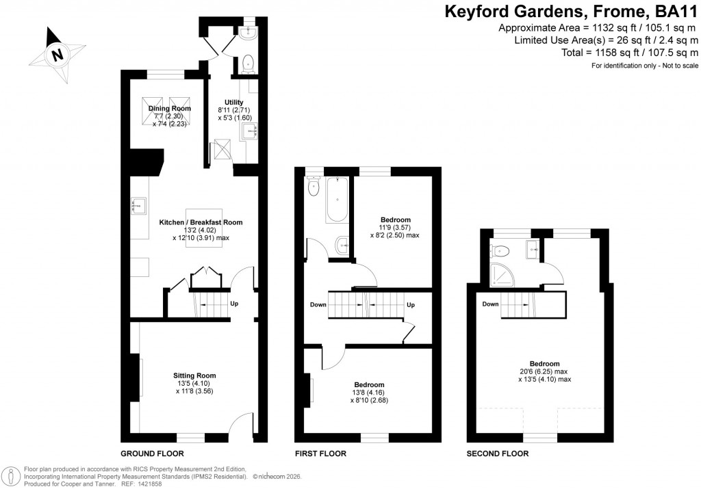 Floorplans For Keyford Gardens, Frome, Somerset
