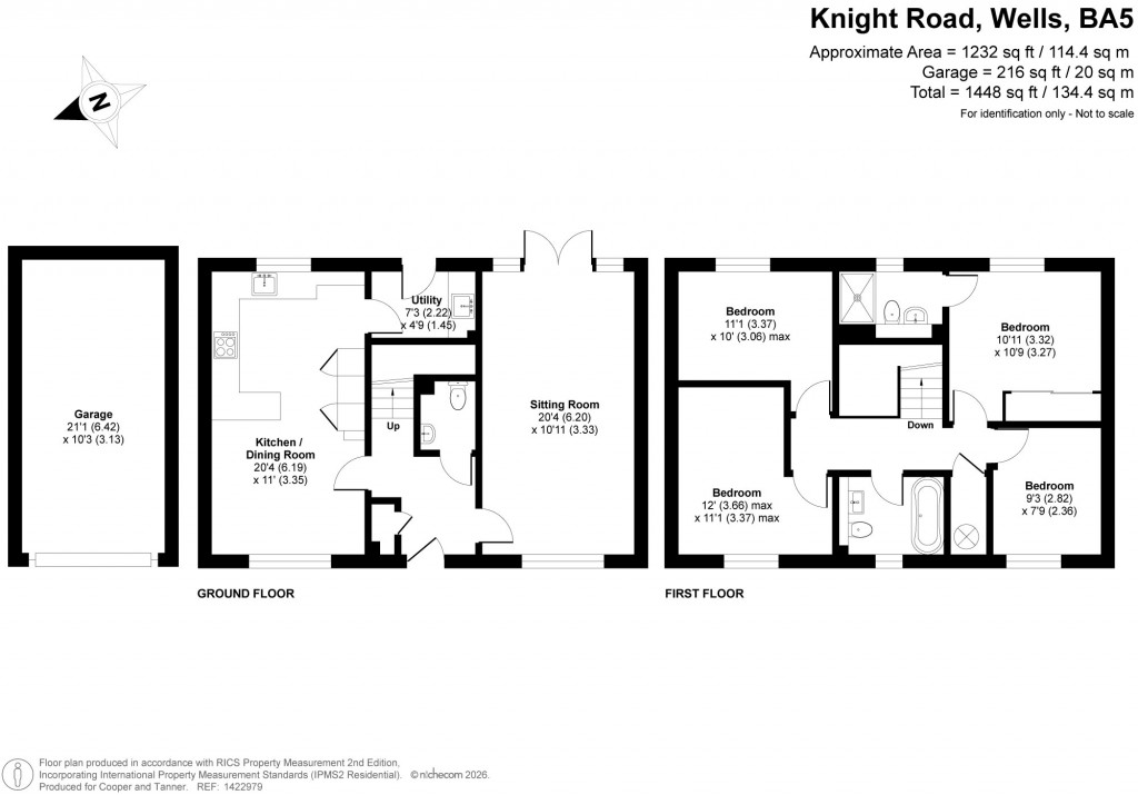 Floorplans For Knight Road, Wells, Somerset
