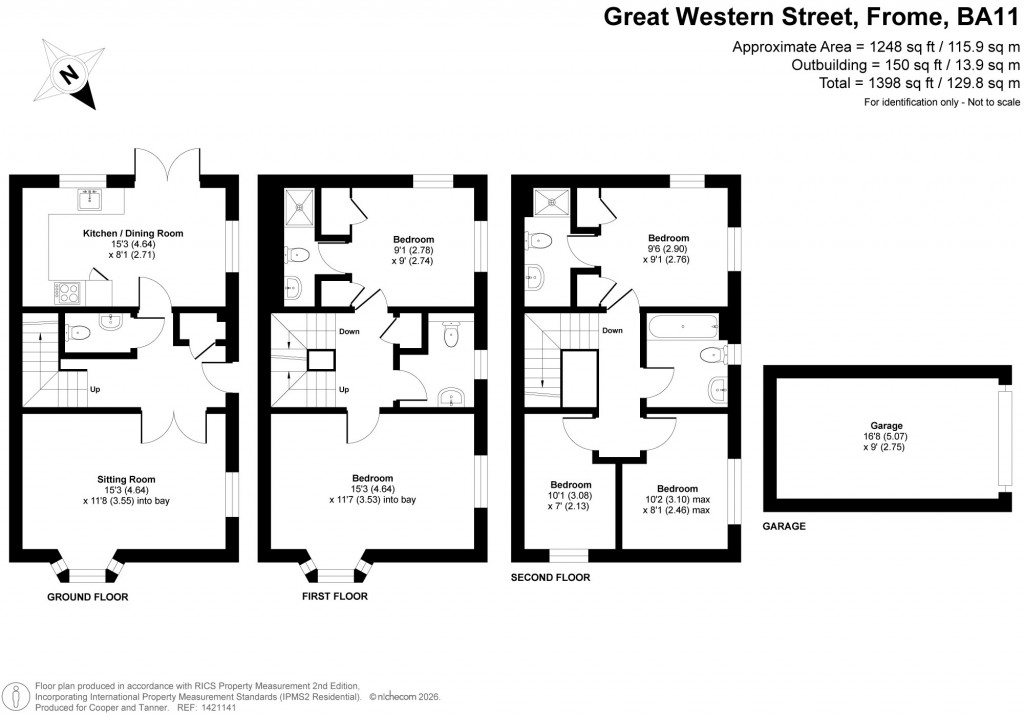 Floorplans For Great Western Street, Frome, Somerset