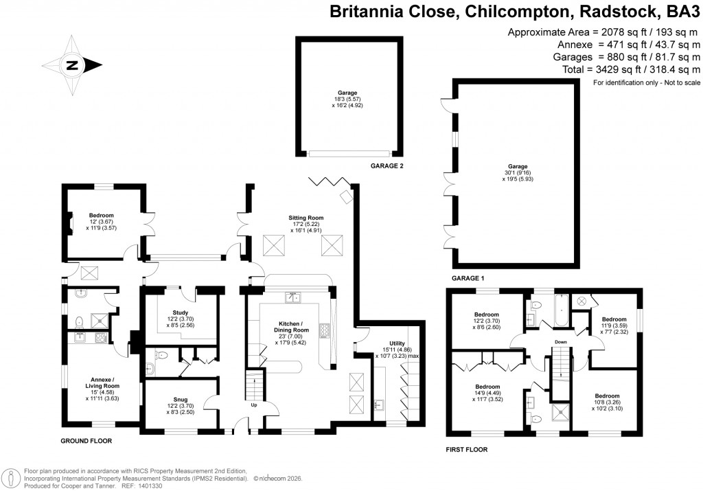 Floorplans For Chilcompton, Radstock, Somerset