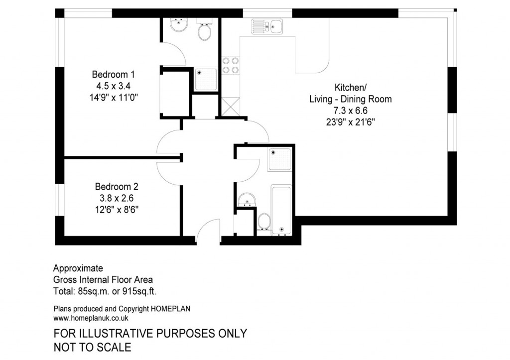 Floorplans For Avenue Road, Lymington, Lymington, SO41
