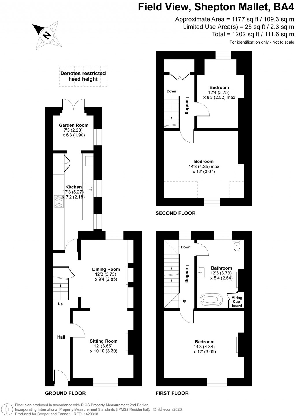 Floorplans For Field View, Shepton Mallet, Somerset