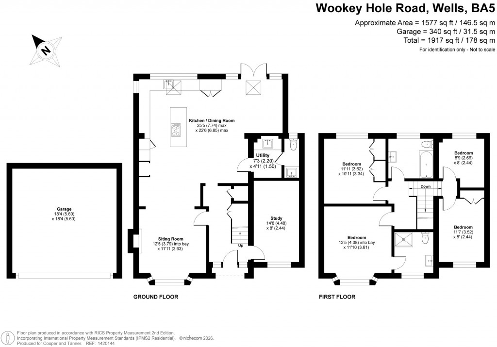 Floorplans For Wookey Hole Road, Wells, Somerset
