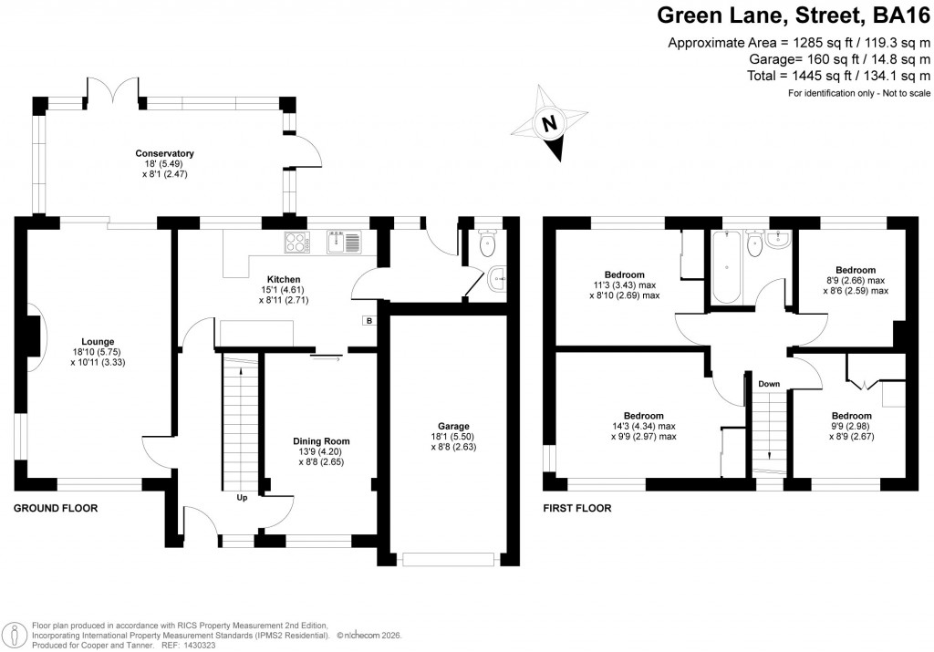 Floorplans For Green Lane, Street, Somerset