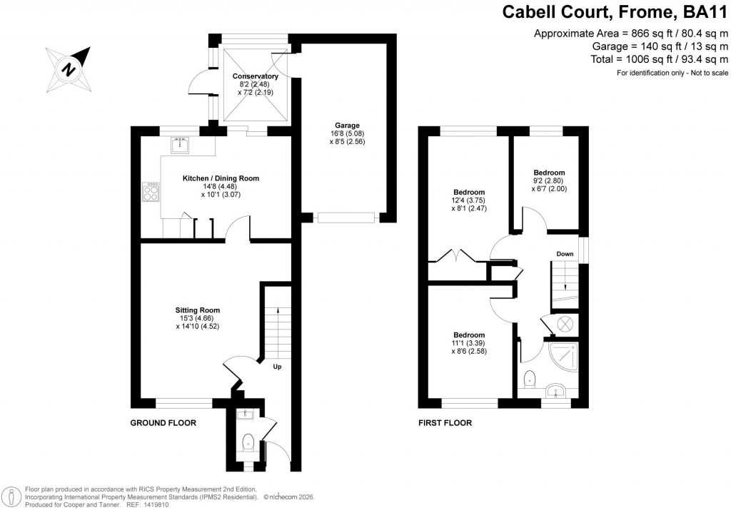 Floorplans For Cabell Court, Frome, Somerset