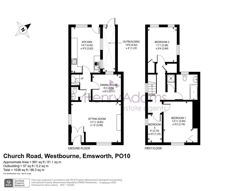 Floorplans For Church Road, Westbourne, PO10