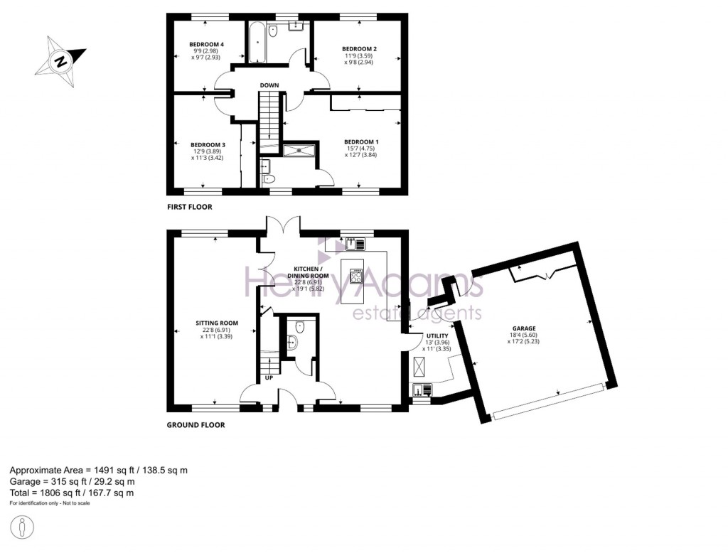 Floorplans For 7 Holly Tree Grove, Walberton, BN18