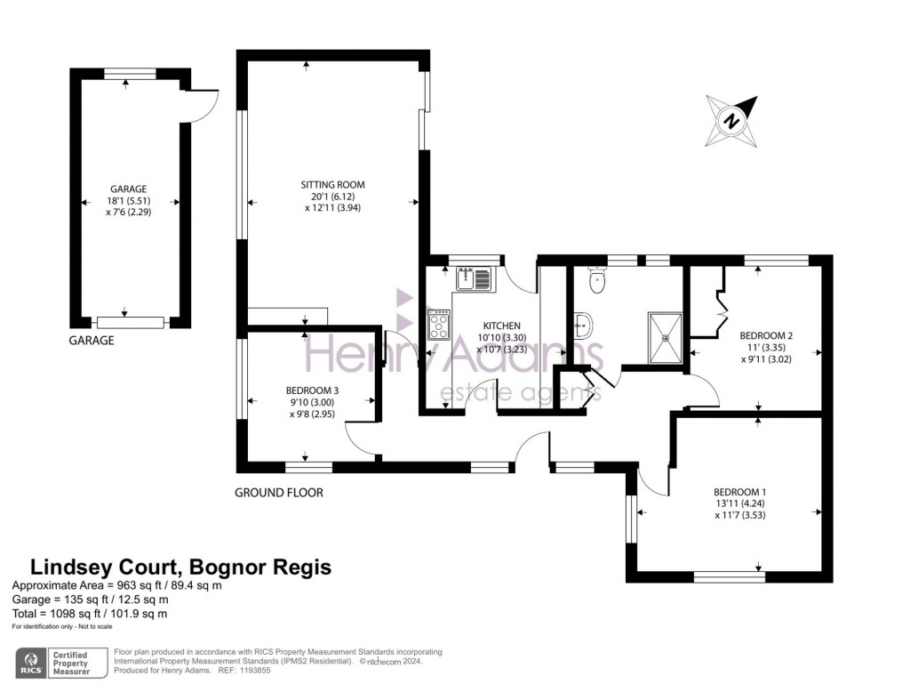 Floorplans For Lindsey Court, Felpham, PO22