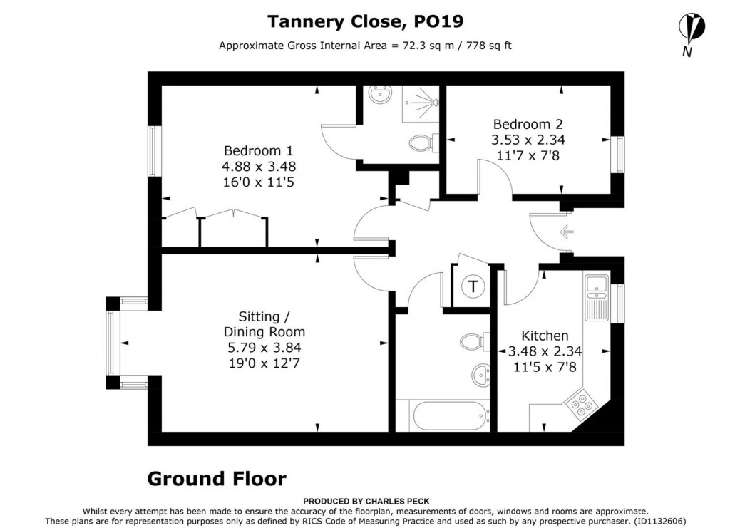 Floorplans For Tannery Close, Chichester, PO19