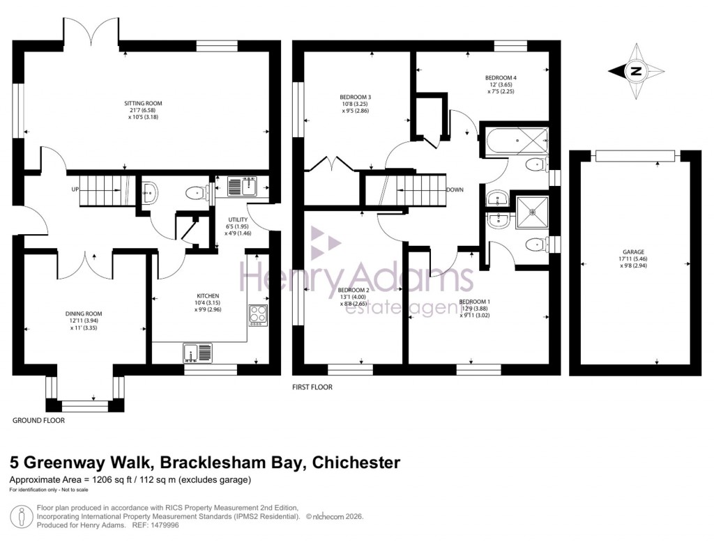 Floorplans For Greenway Walk, Bracklesham Bay, PO20