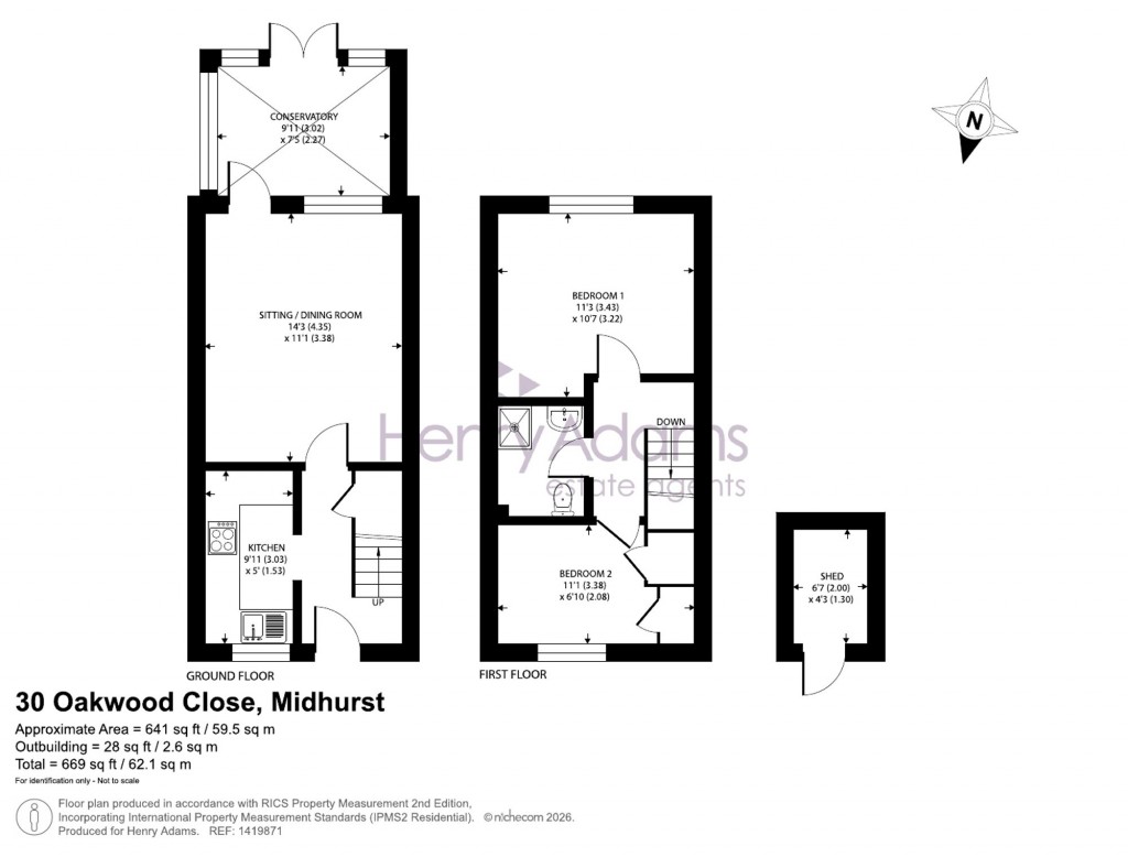 Floorplans For Oakwood Close, Midhurst, GU29