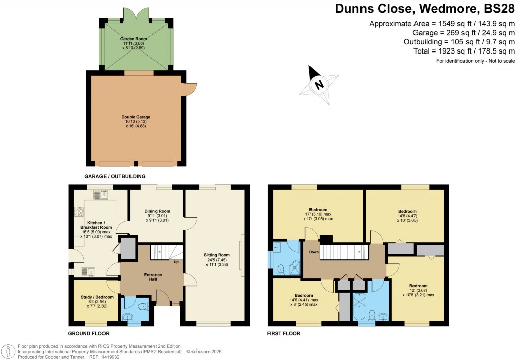 Floorplans For Dunns Close, Wedmore, Somerset
