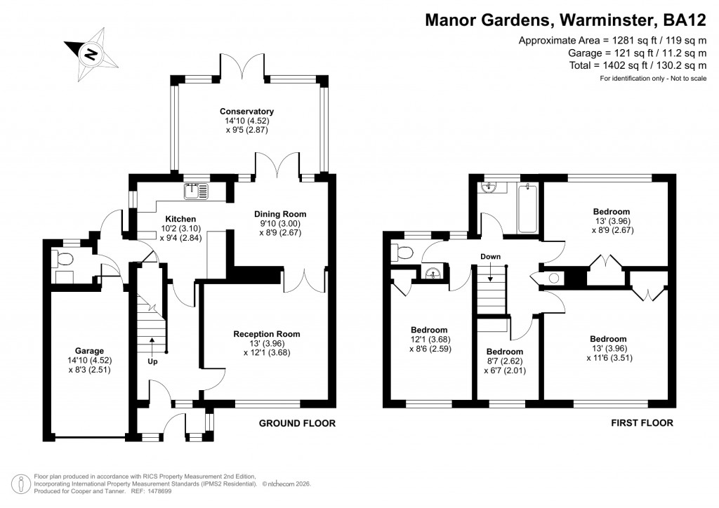 Floorplans For Manor Gardens, Warminster, Wiltshire