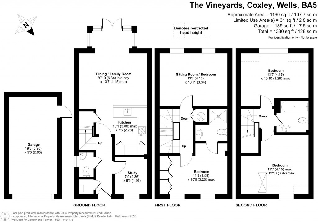 Floorplans For Coxley, Wells, Somerset