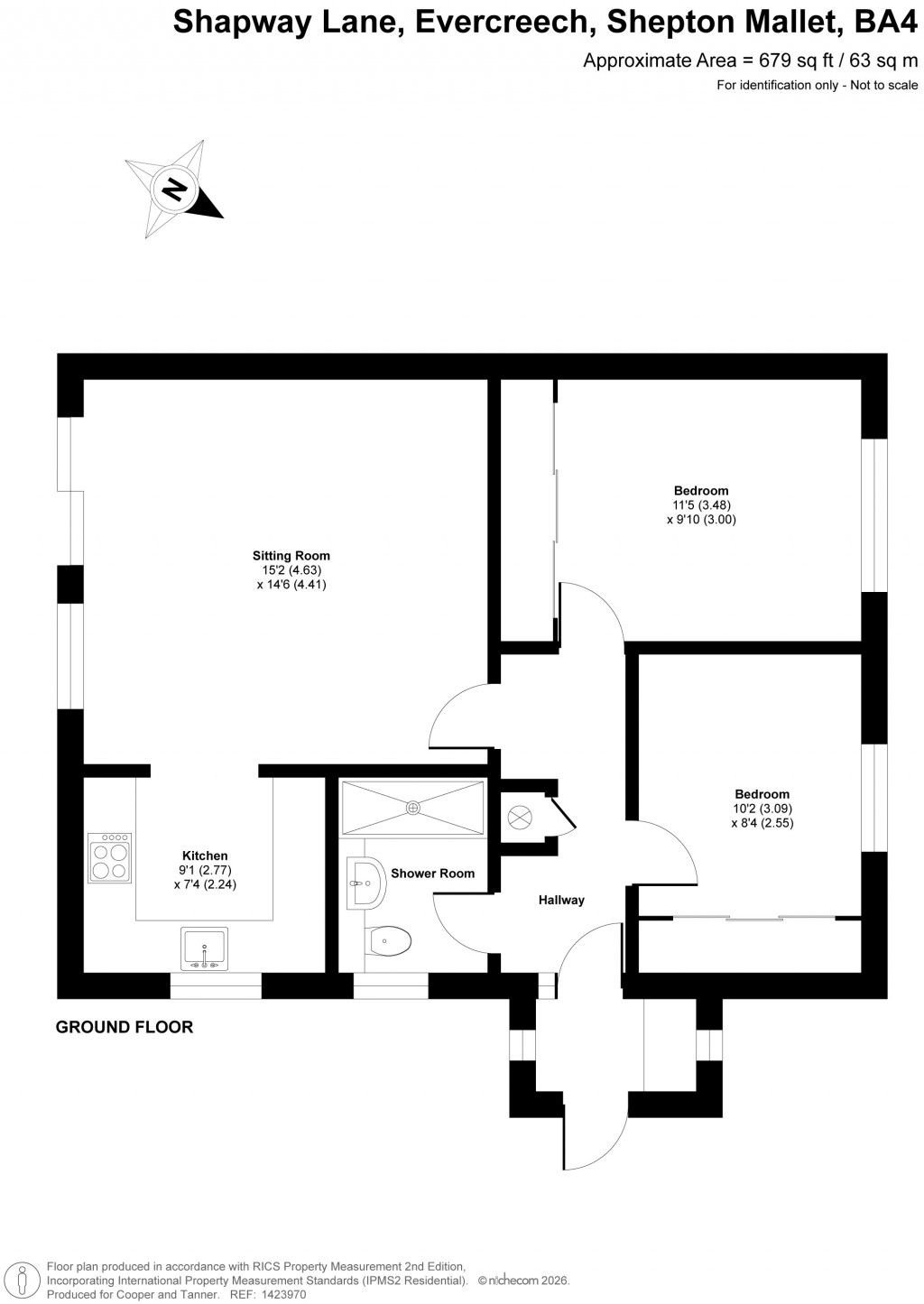 Floorplans For Glen Court, Shapway Lane Evercreech, Somerset