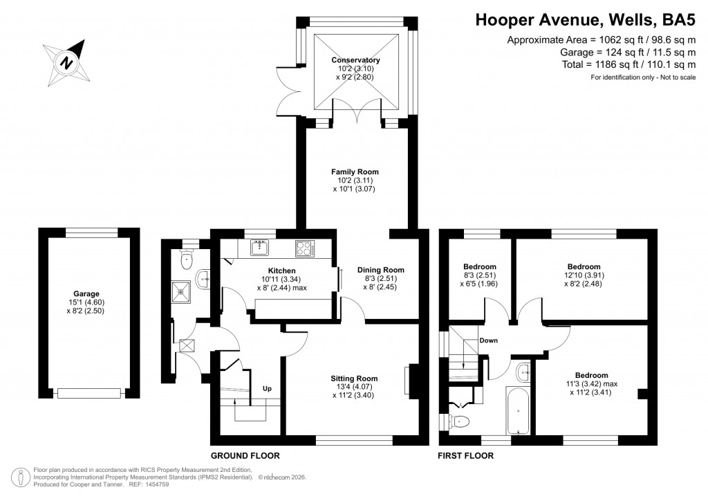 Floorplans For Hooper Avenue, Wells, Somerset